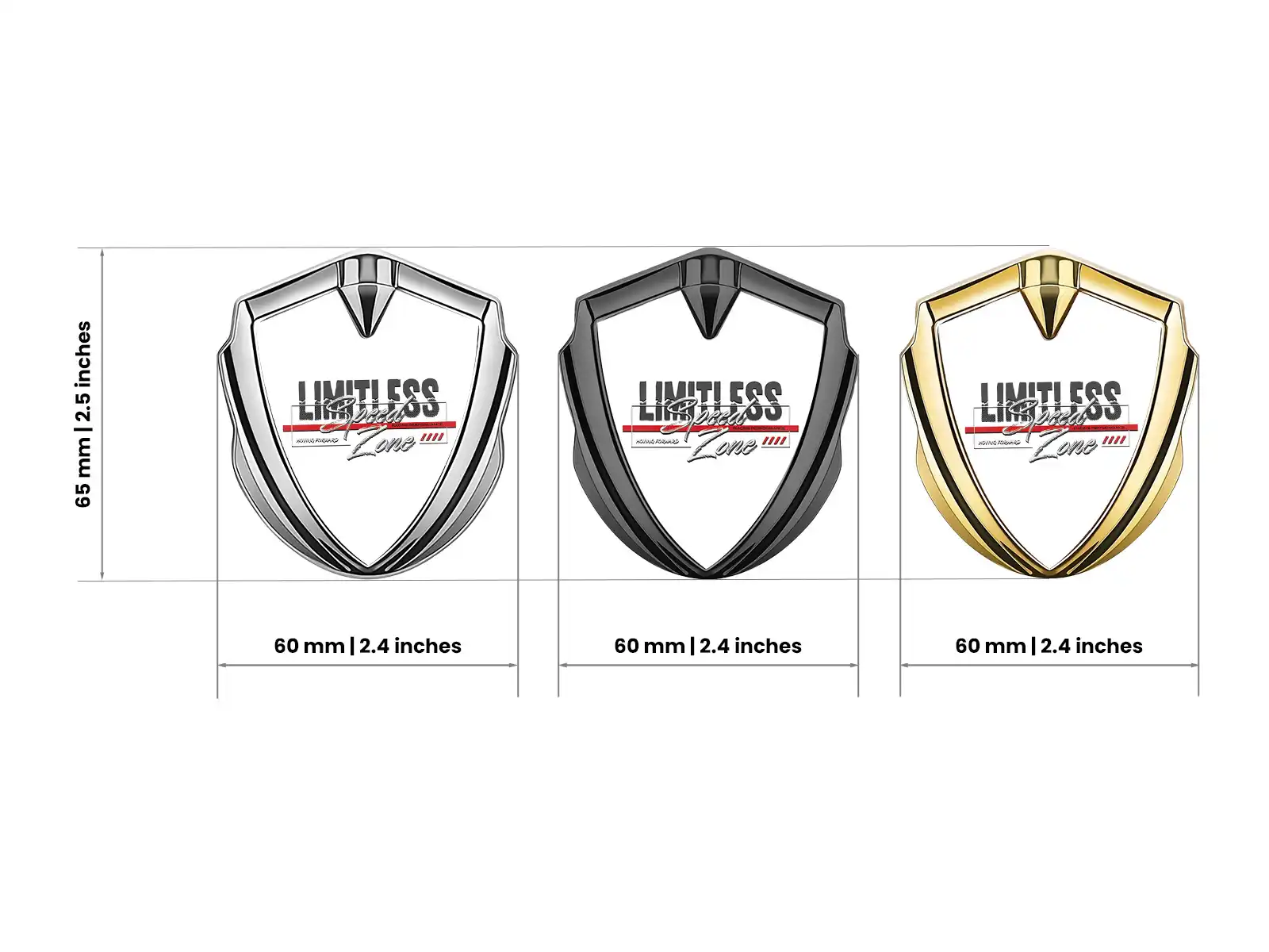 Metal Emblema Insignia De Pista Animado Lustroso